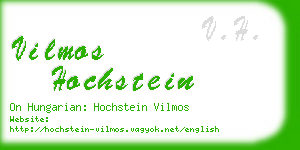 vilmos hochstein business card